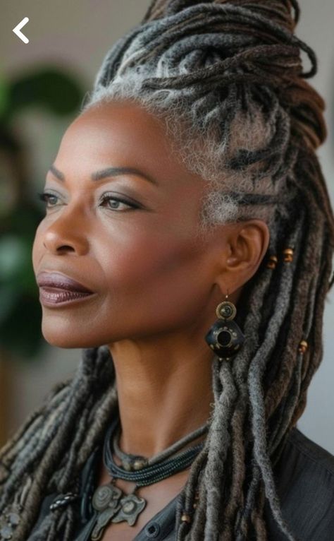 Gray Locs, Grey Locs, Loc Hairstyles, Beautiful Gray Hair, Dreads Styles, Loc Journey, Sisterlocks, Braided Hairstyles For Black Women, Locs Hairstyles