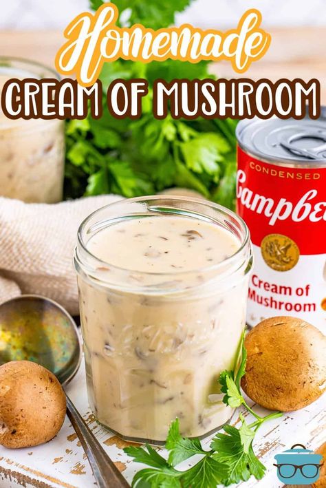 Homemade Condensed Cream Of Mushroom, Homemade Cream Of Mushroom Soup, Homemade Cream Of Mushroom, Condensed Cream Of Mushroom Soup, Crock Pot Beef Tips, Chicken Tacos Crockpot, Homemade Pantry, Mushroom Soup Recipes, Cream Of Mushroom Soup