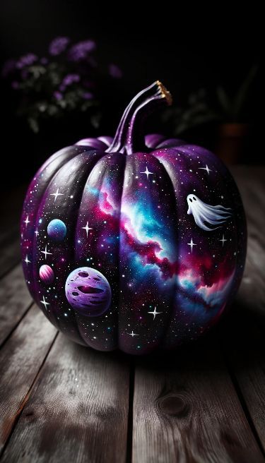 Pumpkin Painting Idea, Painting Ideas Pumpkin, Diy Pumpkin Carving, Idea For Halloween, Pumpkin Painting Ideas, Purple Pumpkin, Pumpkin Carving Ideas, Halloween Pumpkins Painted, Beautiful Pumpkins