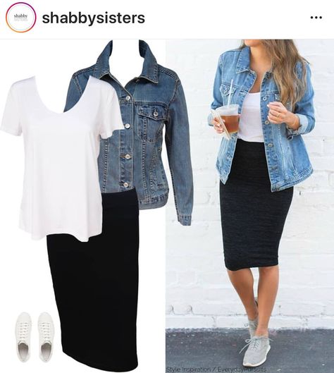 Populaire Outfits, Mode Casual, Blue Jean Jacket, Stil Inspiration, Ținută Casual, Elegantes Outfit, Moda Plus Size, Casual Work Outfits, Modest Fashion Outfits