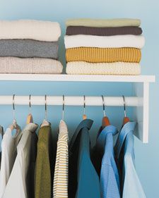 Many garments look their best when hung on proper hangers in closets  that aren't overcrowded. Other clothes benefit from being neatly folded. Closet Organisation, Hair Product Organization, Martha Stewart Home, Coat Closet Organization, Clothes Closet Organization, Closet Renovation, Drawer Space, Folding Clothes, Laundry Hacks