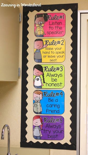 Classroom Tour {2015-2016} - Learning In Wonderland Peraturan Kelas, Classroom Charts, Diy Classroom Decorations, Kindergarten Classroom Decor, Classroom Tour, Classroom Expectations, Elementary Classroom Decor, Classroom Board, Classroom Organisation