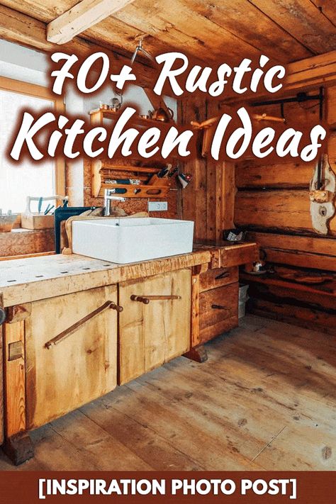 Rustic Kitchen Ideas: Cozy Wooden Cabinets Rustic Cabin Countertops, Kitchen Cabin Ideas, Rustic Kitchen Cupboards, Chalet Style Kitchen, Tongue And Groove Kitchen Walls, Recycled Kitchen Cabinets, Rustic Farmhouse Cabinets, Cabin Cabinets Kitchen, Cozy Wood Kitchen