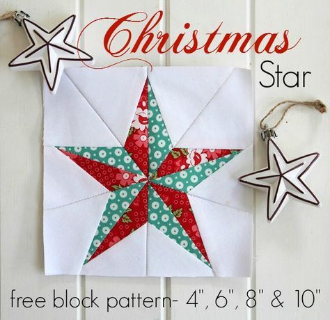 Christmas Quilt Blocks, Patchwork Blocks, Paper Piercing, Christmas Quilting, Quilt Block Patterns Free, Paper Pieced Quilt, Star Quilt Blocks, Star Quilt Patterns, Quilt Block Pattern