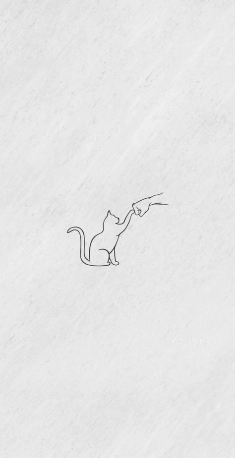 Tatoos Cats Small, Minimal Cat Tattoo Ideas, Cat Memorial Tattoo Minimalist, Karma Is A Cat Tattoo, Cat Tattoo Men, Lost Cat Tattoo, Tato Cat, Cat Tattoos Simple, Fineline Cat Tattoo