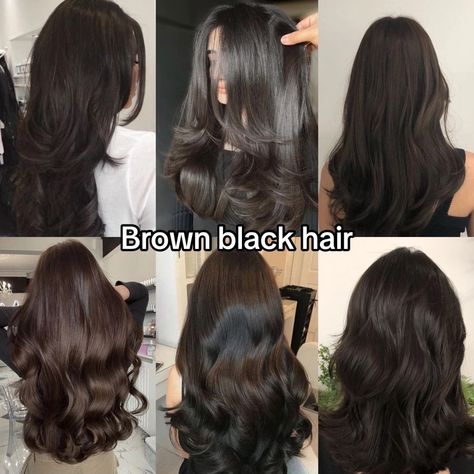 Brown Black Hair Color, Brown Black Hair, Best Haircuts For Women, Long Shiny Hair, Dark Brunette Hair, Brown Hair Looks, Brown Hair Inspo, Hair Tint, Best Haircuts