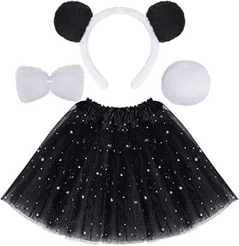 Panda Headband, Panda Tail, Panda Costume, Eve Costume, Black Tutu Skirt, Panda Costumes, Costume Tutu, Baby Costumes Girl, Black Tutu