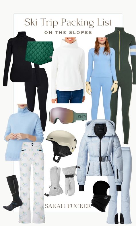 Ski Trip Packing List: How to Pack for a Ski Vacation Packing For Ski Trip What To Wear, What To Pack For Colorado Winter, What To Wear On A Ski Trip, What To Pack For Ski Trip Women, Ski Trip Aesthetic Outfits, Ski Must Haves, Ski Weekend Packing List, Ski Vacation Packing List, Ski Town Outfits