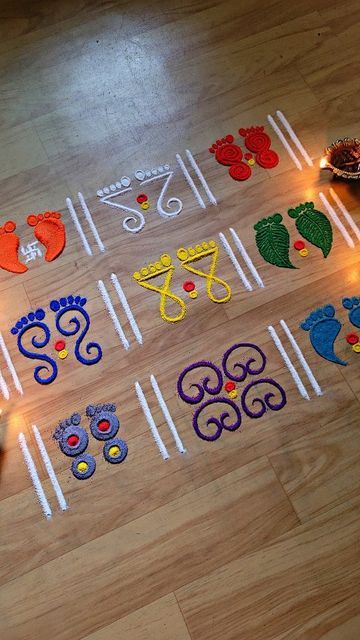 Diwali Blank Template, Dhanteras Creative Rangoli Design, Easy Rangoli Diwali Designs, Simple Aesthetic Rangoli Designs, Rangoli For Agiyaras, Rangoli Designs Dhanteras Easy, Dhanush Rangoli, दिवाली Decoration Ideas, Ragoli Color Simple Diwali