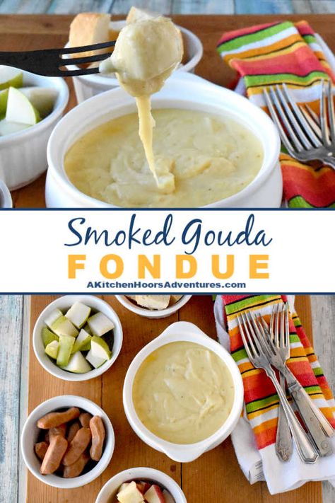 Gouda Cheese Fondue, Savory Fondue, Gouda Fondue, Easy Cheese Fondue, Cheddar Fondue, Fondue Dippers, Melting Pot Recipes, Easy Fondue, Raclette Recipes