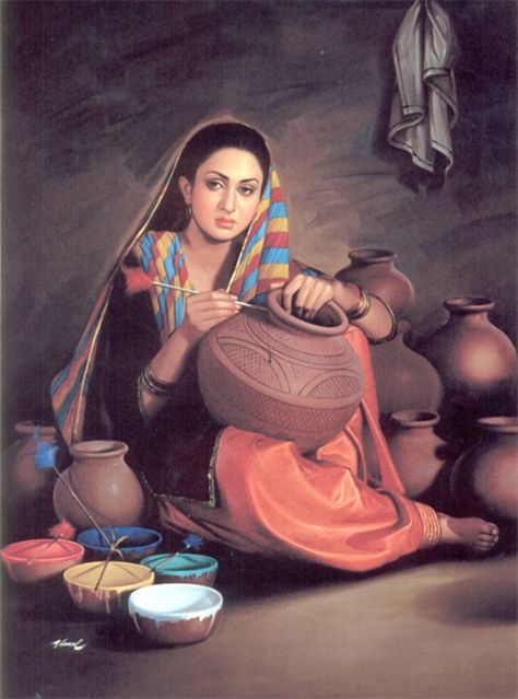 Arts & Culture | punjabi art work Punjab Culture, Pakistani Art, Rajasthani Painting, Punjabi Culture, India Painting, Indian Women Painting, Art Village, Painted Ladies, Indian Painting