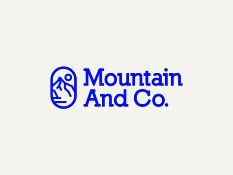 Mountain and Co logo by Nick Lewis on Dribbble 4 Letter Logo, Heraldry Logo, Iq Logo, Mountain Branding, Mountain Logo Design, Outdoor Branding, Tent Logo, Adventure Logo Design, Outdoor Logo