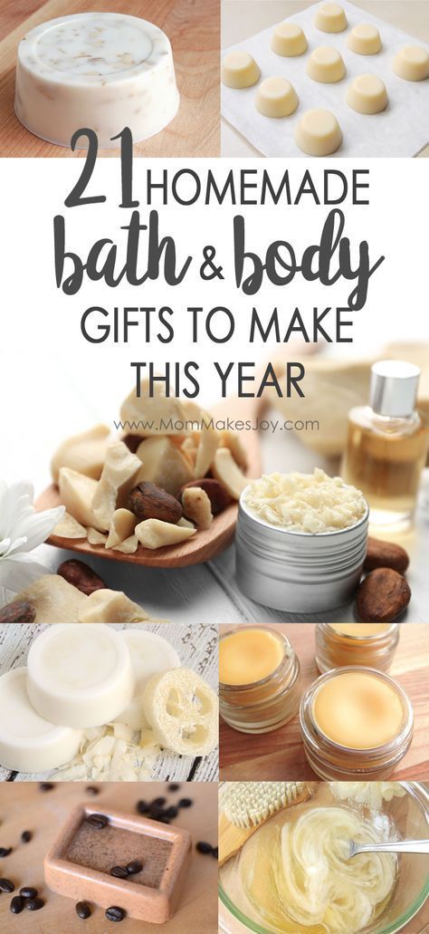 Looking for the perfect gift for a loved one, acquaintance, neighbor, or coworker? These 21 DIY bath and body gifts are easy to make and will not disappoint! | Gift Ideas | Holiday gift ideas | Bridal shower favors | Baby shower favors via @mommakesjoy Spa Crafts, Homemade Spa, Bee Stuff, Diy Organizer, Homemade Items, Homemade Bath, Gifts To Make, Bath Gift, Homemade Soap Recipes