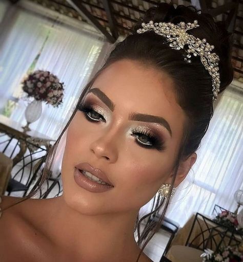 Glam Bride Makeup, Wedding Eye Makeup, Glam Wedding Makeup, Glam Bride, Bridal Makeup Natural, Wedding Day Makeup, Glam Makeup Look, Braut Make-up, Wedding Makeup Looks