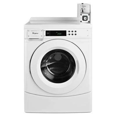 3.1 cu. ft. High-Efficiency White Front Load Commercial Washing Machine Commercial Washing Machine, Compact Washer And Dryer, Laundry Pedestal, Commercial Laundry, Detergent Dispenser, Coin Operated, Front Load Washer, Stainless Steel Cleaning, Energy Star