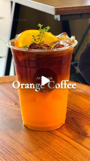 Orange Coffee Recipe, Orange Coffee Drink, Soft Drinks Recipes, Coffee Shake, Cocktail Videos, Orange Cocktails, Natural Language Processing, Orange Drinks, Orange Coffee