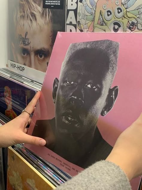 Vinyl Aesthetic, T Baby, Music Aesthetic, Tyler The Creator, Record Store, Music Stuff, My Vibe, Music Poster, Pink Aesthetic