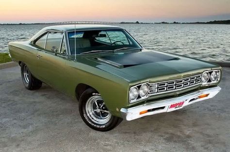 Olive green 68 Roadrunner Plymouth Muscle Cars, Plymouth Satellite, Plymouth Road Runner, Plymouth Gtx, Dodge Cars, Dodge Muscle Cars, Plymouth Roadrunner, Mopar Muscle Cars, Mopar Cars