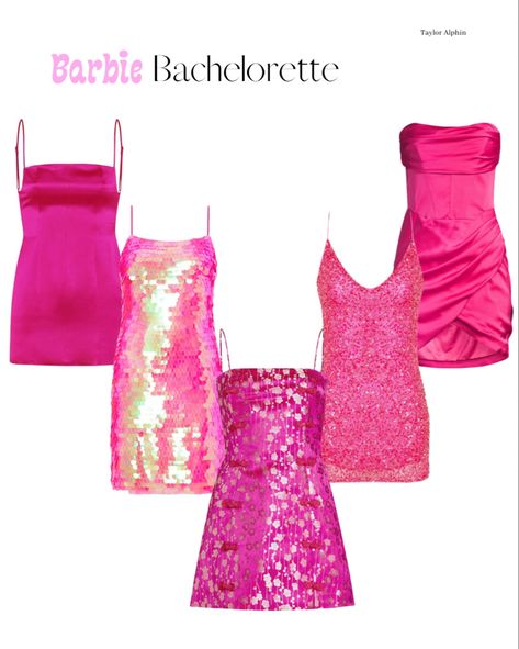 BARBIE themed Bachelorette Night💓💖💘💝 This is going to be a huge trend and I am here for it!!! #Barbie #BarbieTheme #BarbieBachelorette #Bachelorette #BacheloretteTheme #PinkNight #PinkDress #SequinDress #Pink #BarbiePink #NightOutDress #MiniDress #bride #Bridetobe #Wedding Follow my shop @tayalphin on the @shop.LTK app to shop this post and get my exclusive app-only content! #liketkit #LTKstyletip #LTKwedding @shop.ltk https://liketk.it/4eePn Barbie Bride Bachelorette Outfit, Barbie Bachelorette Party Outfit, Pink Bachelorette Party Outfit, Bride Bachelorette Outfit, Barbie Bachelorette Party, Outfits For Night Out, Glam Barbie, Barbie Bachelorette, Pink Bachelorette