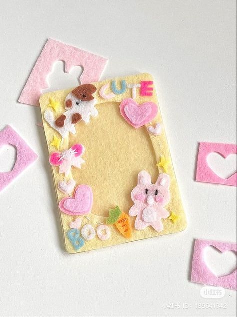 Felt Room Decor, Felt Toploader, Toploader Deco Ideas, Pola Top, Deco Toploader, Toploader Deco, Kartu Valentine, Kpop Diy, Cute Sewing Projects