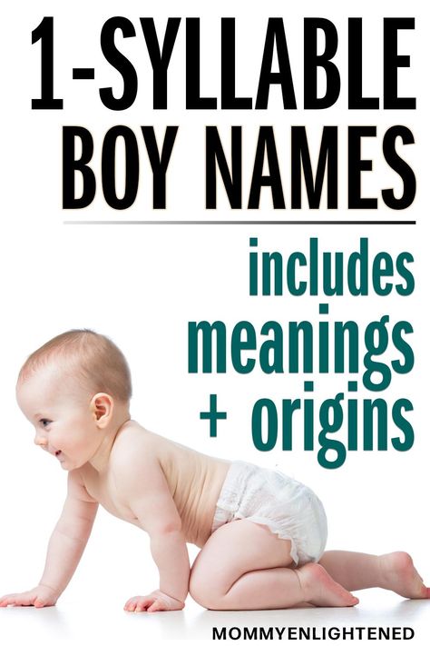 Single syllable boy names for your baby boy provide you with a lot of options - so here are over 100 of the most darling and stylish baby boy names that have one syllable! 1 Syllable Boy Names, One Syllable Boy Names, Baby Boy Middle Names, One Syllable Names, Romantic Girl Names, Boy Middle Names, Boy Name Meanings, Strong Boys Names