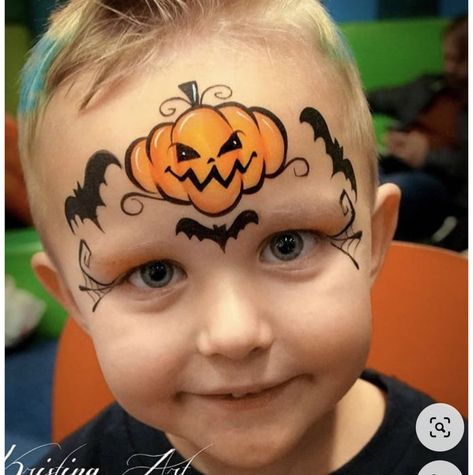 Pintura Facial Halloween, Fall Face Painting Ideas, Kids Halloween Face, Face Painting Halloween Kids, Simple Halloween Makeup, Halloween Face Paint Designs, Easy Halloween Face Painting, Pumpkin Face Paint, Halloween Makeup For Kids