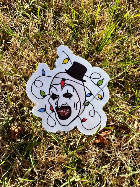 Christmas Flash Tattoo, Terrifier Christmas, Creepy Christmas Art, Terrifier Drawing, Terrifier Tattoo, Flash Ideas, Art The Clown, Scary Christmas, Horror Drawing