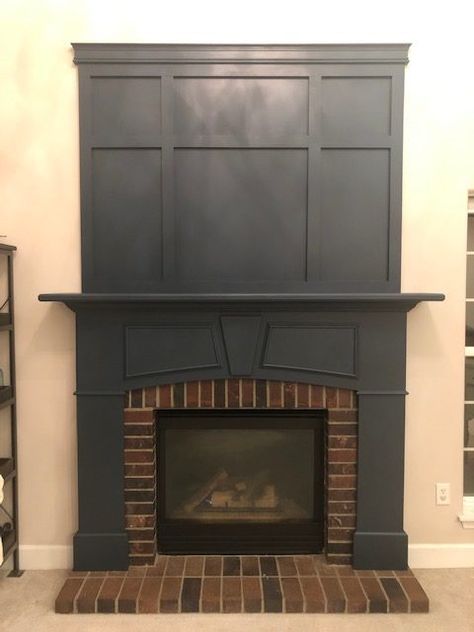 Wood Panel Fireplace Wall Diy, Extended Fireplace Mantle, Board And Batten Wall Above Fireplace, Wainscotting Around Fireplace, Wood Frame Fireplace, Board And Batten Over Fireplace, Batten Board Fireplace, 1940 Fireplace, Board And Batten Fireplace Wall With Tv