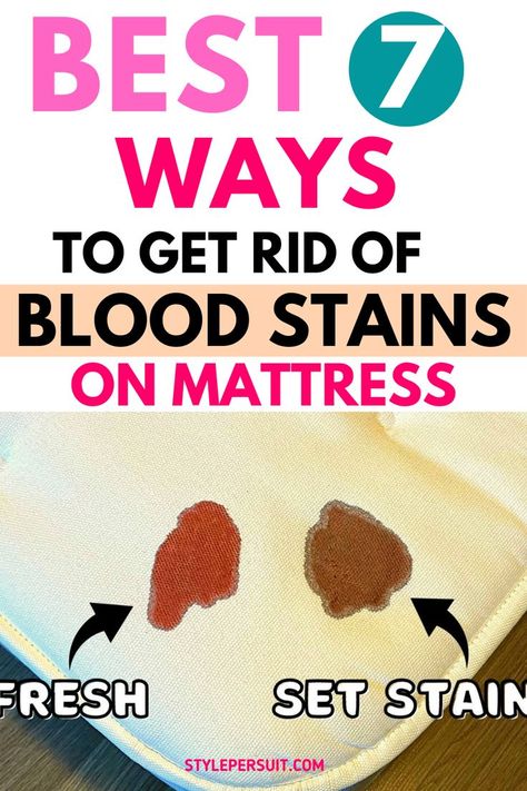 Removing blood stains from a mattress can be challenging but is often manageable with the right approach. Click to discover a step-by-step guide to help you get blood out of a mattress easily and quickly. Removing Blood Stains, Get Blood Stains Out, Stain Guide, Blood Stain Removal, Blood Stain, Mattress Stains, Old Blood, Blemish Remover, How Do You Clean