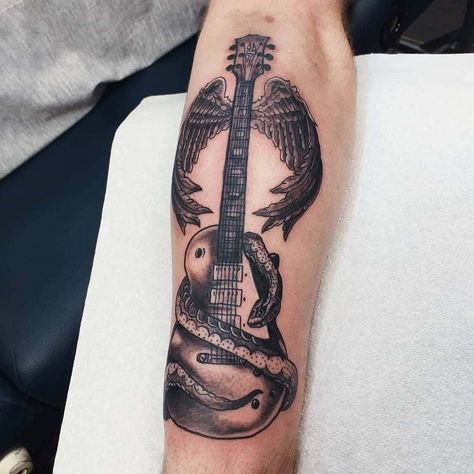 #Tattoos,guitar tattoo Tattoos Guitar, Guitar Tattoos, Acoustic Guitar Tattoo, Guitar Tattoo Design, Tattoo Sleeve Ideas, Western Tattoos, Guitar Tattoo, Music Tattoo Designs, Petite Tattoos