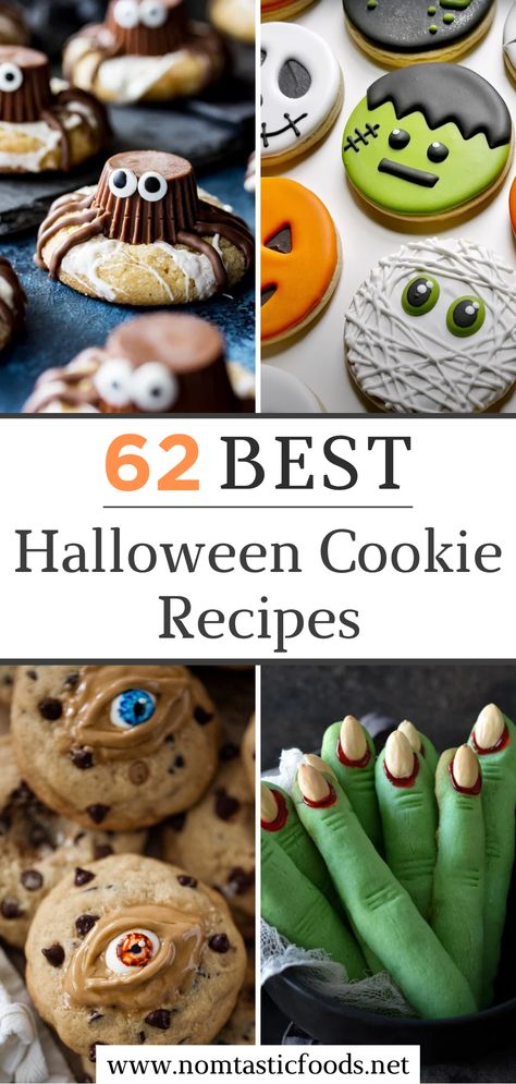 Scary Halloween Cookies, Halloween Cookie Ideas, Halloween Cookies Recipes, Easy Halloween Cookies Recipes, Easy Halloween Cookies, Halloween Deserts, Halloween Cookie Recipes, Halloween Cookies Decorated, Halloween Sugar Cookies