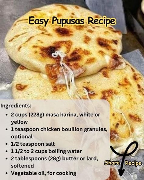 Pupusa Masa Recipe, Tortilla Recipe Masa, Easy Pupusas Recipe, Pupusas Recipe Beef, Pupusas Recipe Easy, Papusa Recipe Easy, Pupusas Recipes, Easy Hispanic Recipes, Cheese Pupusas Recipe