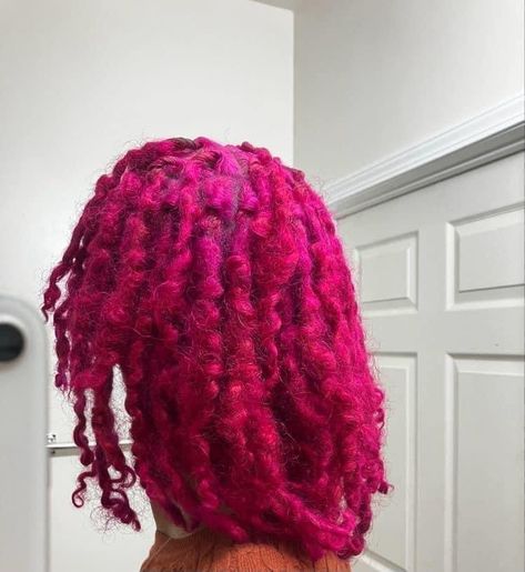 Purple Dreads, Dreadlocks Hair Care, Pink Dreads, Girl Hair Colors, Big Box Braids Hairstyles, Short Locs Hairstyles, Dreadlock Style, Dyed Hair Inspiration, Colored Curly Hair