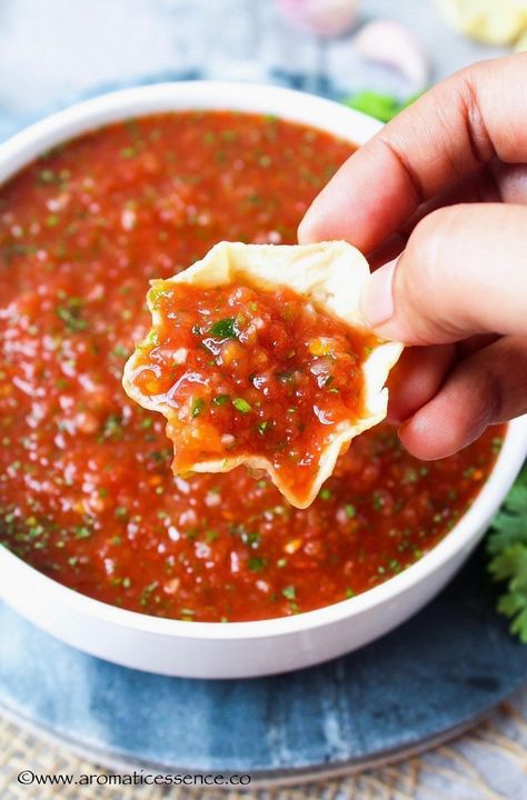 Transform your kitchen into a fiesta with this easy, homemade restaurant-style salsa recipe. Perfect for dipping or topping your favorite dishes, this salsa bursts with fresh flavors that rival your favorite Mexican restaurant. Using simple ingredients like ripe tomatoes, zesty lime, and a hint of jalapeño, you can whip up this crowd-pleaser in no time. Whether you're hosting a party or enjoying a quiet night in, this salsa is sure to impress. Grab your tortilla chips and get ready to savor the taste of authentic Mexican cuisine right at home. Salsa With Canned Tomatoes, Easy Homemade Salsa Recipe, Easy Homemade Salsa, Easy Salsa Recipe, Homemade Salsa Recipe, Easy Salsa, Salsa Recipes, Dips And Appetizers, Sauces And Dips