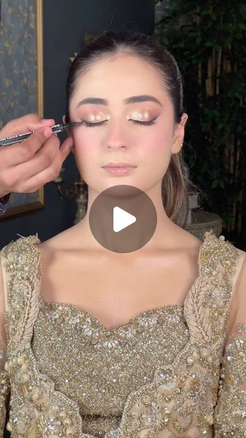 Wajeh Ullah on Instagram: "A Modern Reception Bridal look featuring defined eyes ,dewy skin and Glossy nude lips ✨ #nofilter @makeupbywajeh 

.

.

.

.

Makeup | weeding |Modern glam | weeding glam |walima look | makeup inspiration |makeup tutorial |makeup artist|" Defined Eyes Makeup, Walima Makeup Looks, Makeup For Wedding Guest Classy, Makeup Nude Look, Nude Eye Makeup Tutorial, Diwali Makeup Look, Glossy Makeup Look, Nude Makeup Tutorial, Walima Look