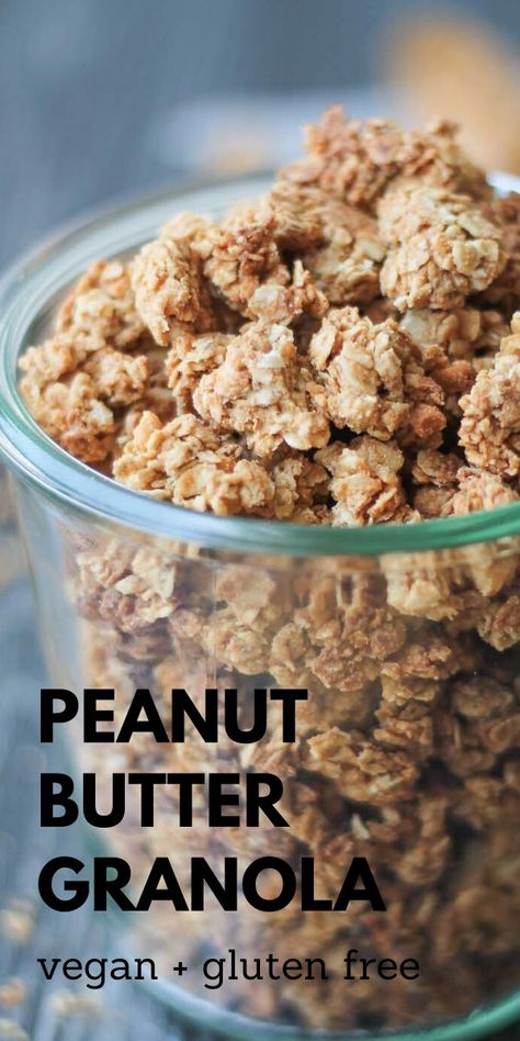 Plant Based Granola Recipe, Vegan Cereal Recipe, Vegan Oat Recipes, Chemistry Kitchen, Vegan Oats, Peanut Butter Granola Recipe, Vegan Granola Recipe, Homemade Granola Healthy, Granola Recipe Healthy