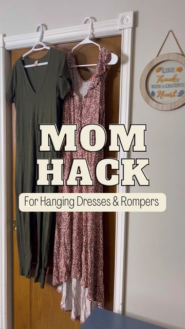 Long Dress Hanging Hacks, How To Hang A Long Dress On A Hanger, How To Hang A Long Dress, Hang Long Dresses In Short Closet, Hanging Long Dresses In Short Closet, Hanging Long Dresses In Closet, How To Hang Long Dresses In Short Closet, Hang Long Dresses In Closet, How To Hang Long Dresses