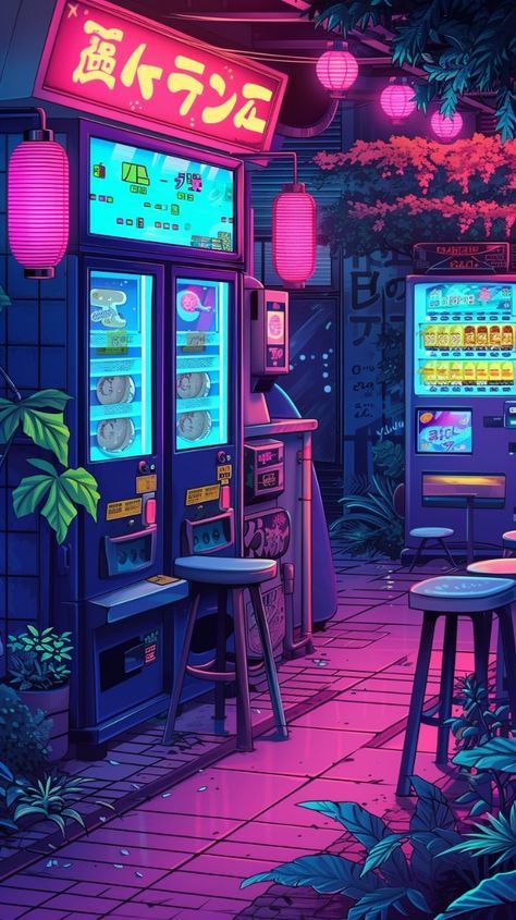 Cyberpunk Lockscreen Aesthetic, Lofi Wallpaper Iphone, Neon Anime Wallpaper, Cyberpunk Wallpaper Iphone, Neon Aesthetic Art, Cyberpunk Aesthetic Wallpaper, Japan Futuristic, Neon Aesthetic Wallpaper, Vaporwave Aesthetic Wallpaper