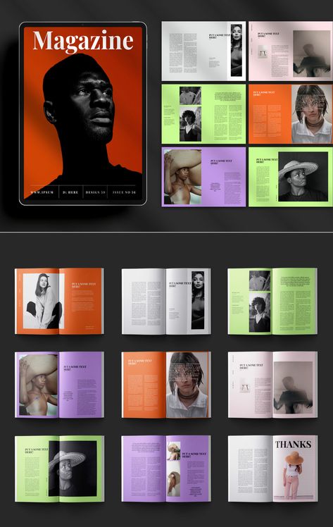 Digital Magazine Layout Stock Template | Adobe Stock Article Template Design, Online Magazine Layout, Newsletter Design Layout Creative, Digital Magazine Layout, Newsletter Design Layout, Article Template, Newsletter Design, Some Text, Magazine Layout