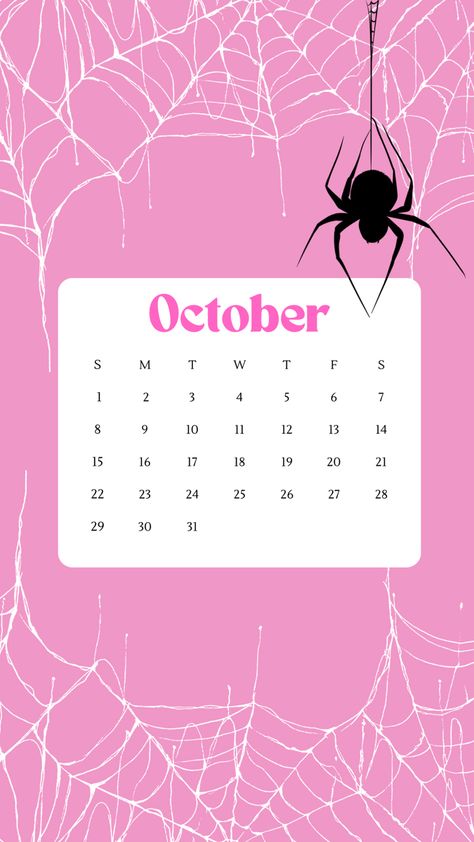 Pink October Wallpaper, October Calendar Wallpaper, Pink Calendar, October Pink, October Wallpaper, October Calendar, Book Templates, Fun Wallpaper, Bratz Inspired Outfits