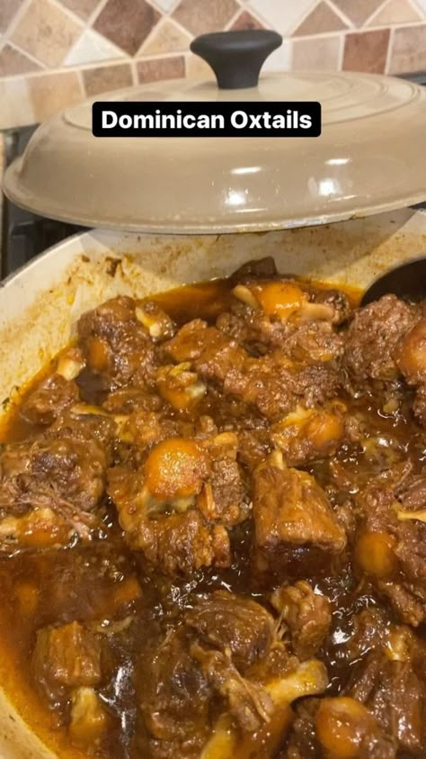 Instant Pot Oxtail Stew | Rabo Encendido - Belqui's Twist Dominican Style Oxtails, Crockpot Dominican Recipes, Instant Pot Oxtails, Oxtail Recipes Dominican, Oxtails In Pressure Cooker, Oxtail Recipes Jamaican Instant Pot, Oxtail Stew Instant Pot, Instapot Oxtail Recipes, Oxtail Recipes Southern Instant Pot