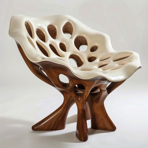 Organic Shape Furniture, Organic Form Architecture, Crazy Chairs, Biomorphic Design, Nature Furniture, Organic Objects, Practice Sketching, Organic Chair, Unique Chairs