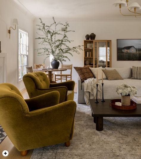 Gold accents living room