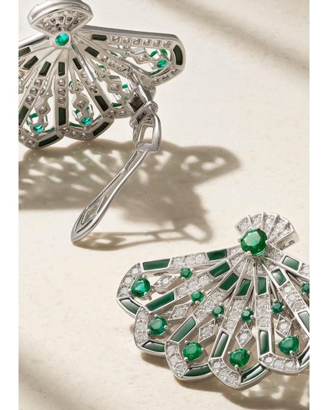 925 Sterling CZ Earring #price 7000/- Jewel Drawing, Emerald Jewellery, Haute Jewelry, Statement Stud Earrings, Fan Jewelry, Cocktail Earrings, Expensive Jewelry Luxury, Jewelry Design Drawing, Fan Design