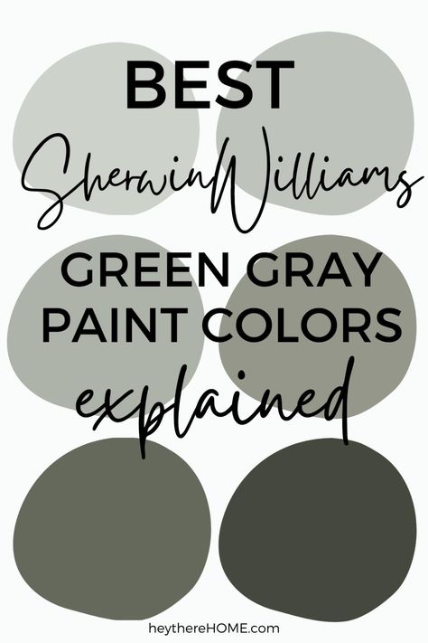 6 Of The Best Gray Green Paint Colors For Your Home Farmhouse Green Paint Colors Living Room, Best Gray Interior Paint Colors, Cool Green Gray Paint Colors, Green Gray Basement, Green Half Bathroom Paint, Gray Paint Colors For Office, Neutral Gray Green Paint Colors, Paint Colors For Interior House, Green With Gray Undertones