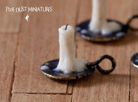 Tudor Dollhouse, Miniature Candles, Haunted Dollhouse, Dollhouse Miniature Tutorials, Miniature Accessories, Fairy Furniture, Diy Doll Miniatures, Halloween Miniatures, Mini Doll House