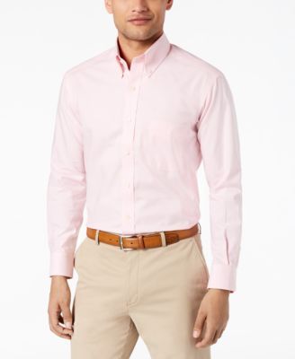 Club Room Men's Classic/Regular Fit Performance Easy-Care Oxford Solid Dress Shirt, Created for Macy's - Pink 16.5 34/35 Light Pink Shirt Outfit, Pink Dress Shirt Men, Pink Shirt Outfit, Pink Shirt Men, Light Pink Shirt, Chemise Rose, Shirt Outfit Men, Solid Dress Shirt, Shirt Dress Outfit