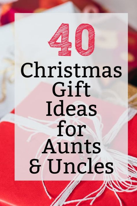 A list of 40 great ideas for Christmas gifts for aunts and uncles! This list is sure to help you find the perfect gift for those who have everything! #christmasgiftguide Gifts For Aunts And Uncles, Christmas Presents For Aunts, Presents For Aunts, Ideas For Christmas Gifts, Christmas Gifts For Uncles, Gifts For Aunts, Christmas Gifts For Aunts, Stocking Stuffers For Mom, Restaurant Gift Cards