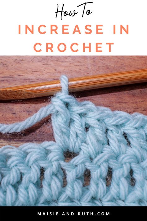 Crochet Increases Increase In Crochet, Crocheting Tutorials, Crochet Help, Crochet Step By Step, Crochet Increase, Easy Beginner Crochet Patterns, Beginning Crochet, Learn Crochet, Crochet Beginner