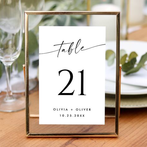 Elegant Minimalist Modern Wedding Table Number Minimalist Modern Wedding, Modern Wedding Table, Wedding Table Number Holders, Table Number Holder, Table Number Holders, Wedding Table Number, Table Number, Wedding Table Numbers, Minimalist Modern